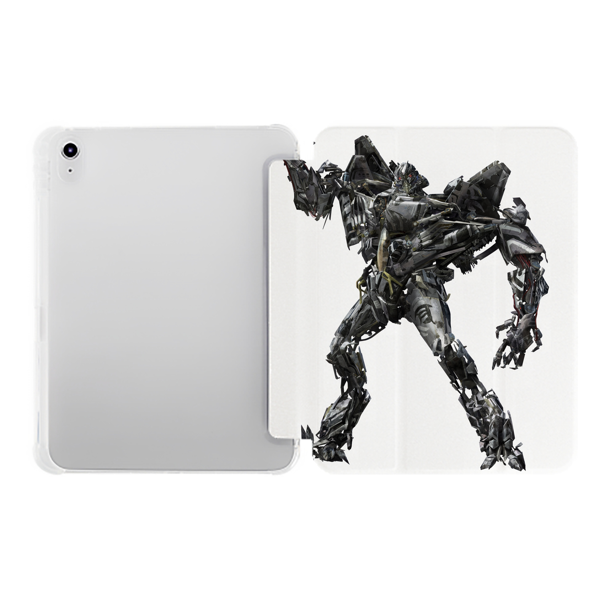 （画像用） Transformers トランスフォーマー IPad ケース ペン収納付き 三つ折りスタンド PUレザー×シリコン 対応機種9.5/10.5/10.9インチ